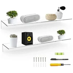 Sezanrpt Estantes flotantes transparentes de 24 pulgadas_1