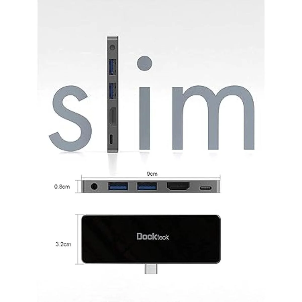 Adaptador de concentrador USB C para iPad Pro Dockteck 5_6