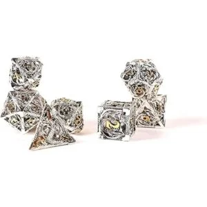 AncientDeer Juego de 7 dados de metal DD juego único de_6