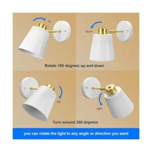 Juego de 2 apliques de pared enchufables lámpara de pared_4