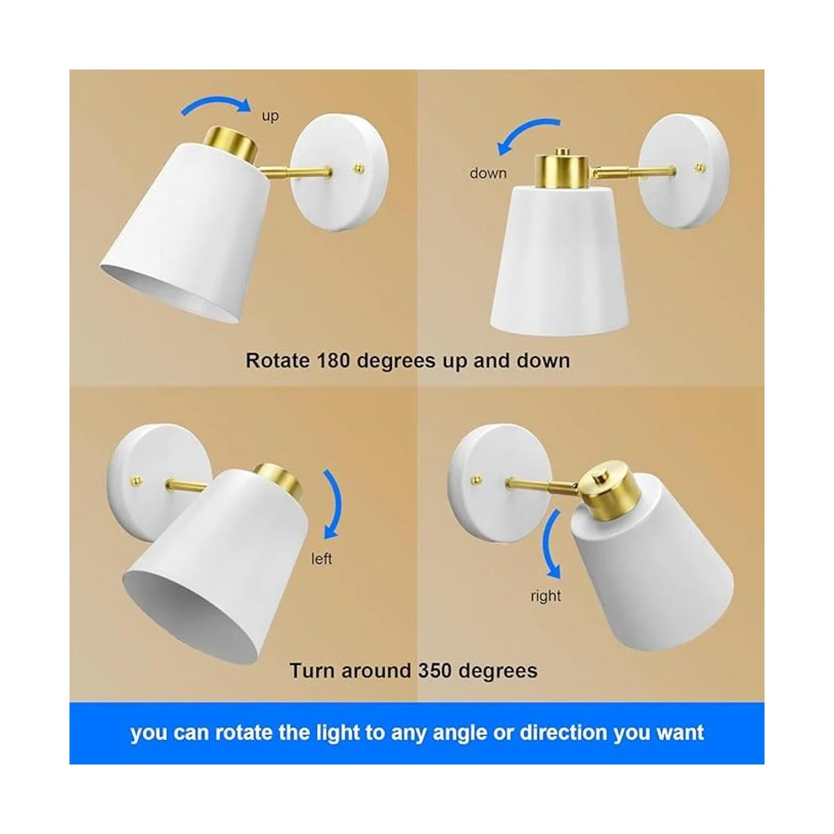 Juego de 2 apliques de pared enchufables lámpara de pared_4