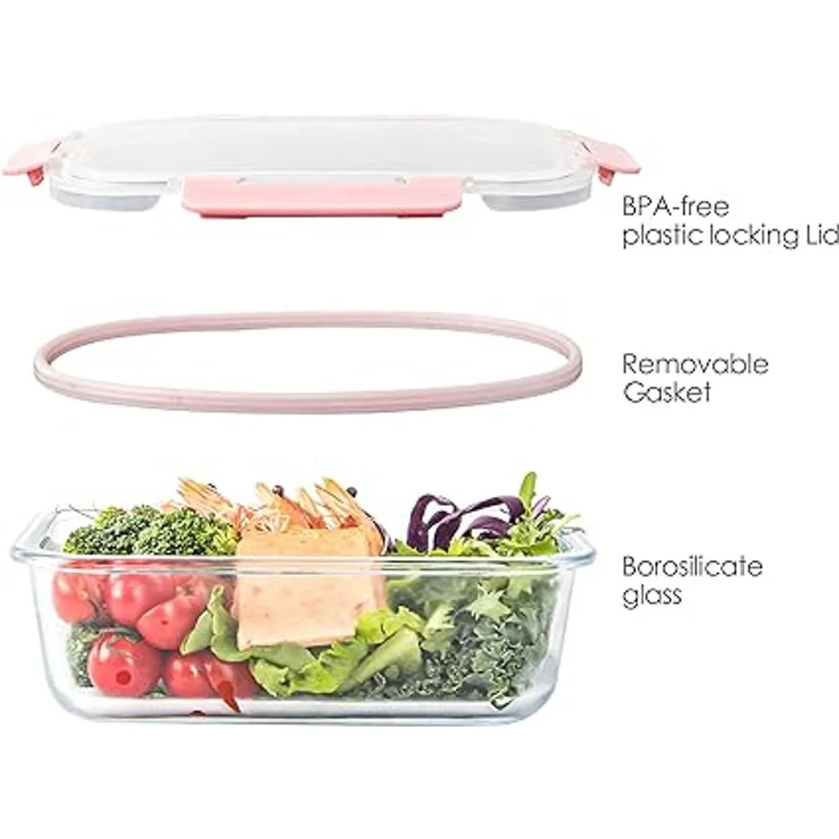 Paquete de 10 recipientes de vidrio para almacenamiento de_2