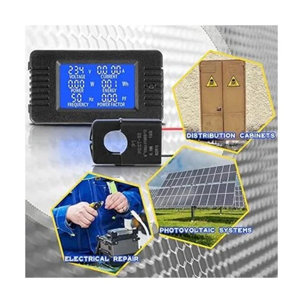 2 piezas de medidor de potencia de CA CA 80260 V 100 A_6