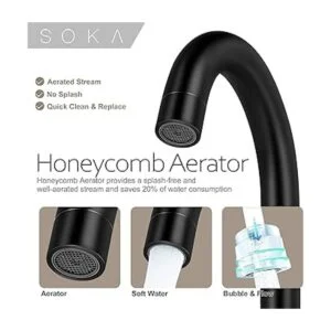 SOKA Grifo de baño de 8 a 16 pulgadas color negro mate_4