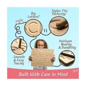 Hulats Montessori Tablas de madera de alfabeto y números_5