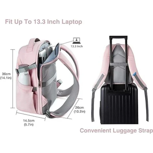 BAGSMART Mochila para cámara DSLR o SLR con espacio para_5
