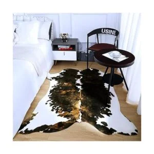 Amearea Alfombra de piel sintética de vaca alfombras con_5