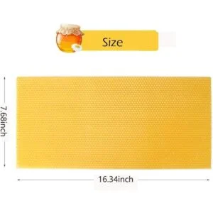 Varybeaty Base de cera de abejas 30 hojas de cera de_2