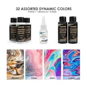 Funto Pintura acrílica para vertido juego de 36 botellas_3