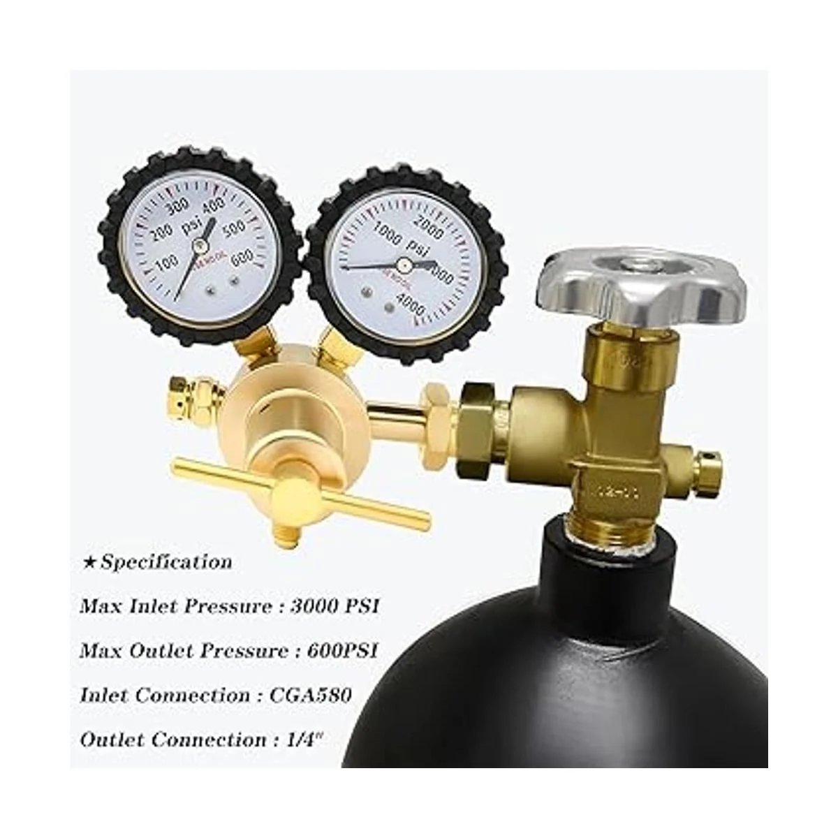 NAKAO Regulador de nitrógeno 0600PSI CGA580 entrada_2