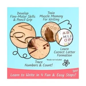 Hulats Montessori Tablas de madera de alfabeto y números_2