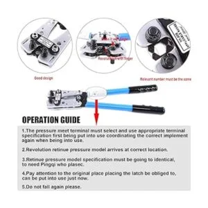 Glarks Juego de crimpadora de cable con abrazaderas y_6