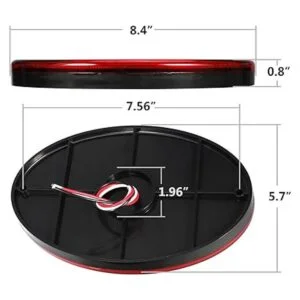 Partsam 2 luces traseras LED ovaladas de 8.5 pulgadas 40_4