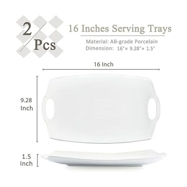 Bandeja para servir con asas bandeja rectangular grande_2