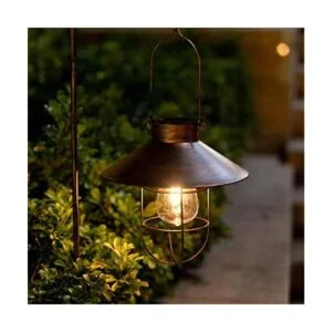 Paquete de 2 faroles solares colgantes de metal con gancho_1