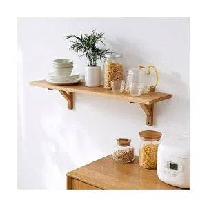 Estante flotante de madera de roble macizo de 24.0 in para_5