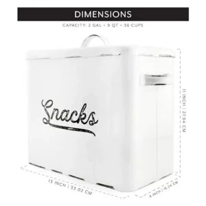 AuldHome Contenedor rústico para aperitivos de esmalte_3