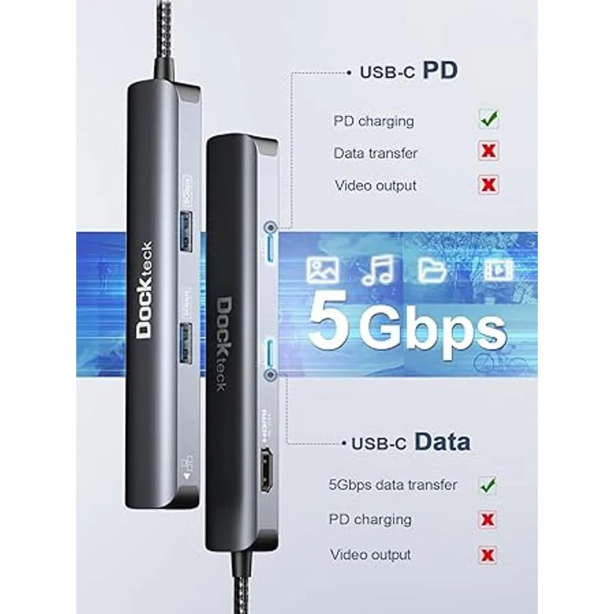 Hub USB C Ethernet HDMI 6 en 1 USBC a 4K 60Hz 100W PD_5
