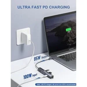 Hub USB C Ethernet HDMI 6 en 1 USBC a 4K 60Hz 100W PD_4