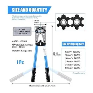 Glarks Juego de crimpadora de cable con abrazaderas y_2