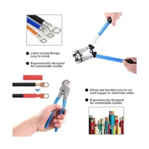 Glarks Juego de crimpadora de cable con abrazaderas y_7