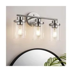 EDISHINE Mordern Lámparas de tocador de baño de níquel_1