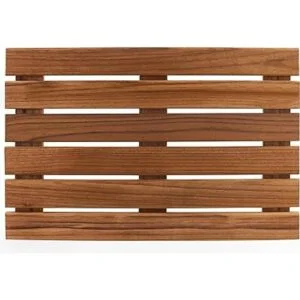 VaeFae Tapete de ducha de teca antideslizante tapete de_4