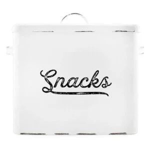 AuldHome Contenedor rústico para aperitivos de esmalte_5