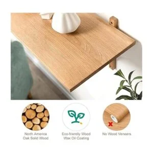 Estante flotante de madera de roble macizo de 24.0 in para_2