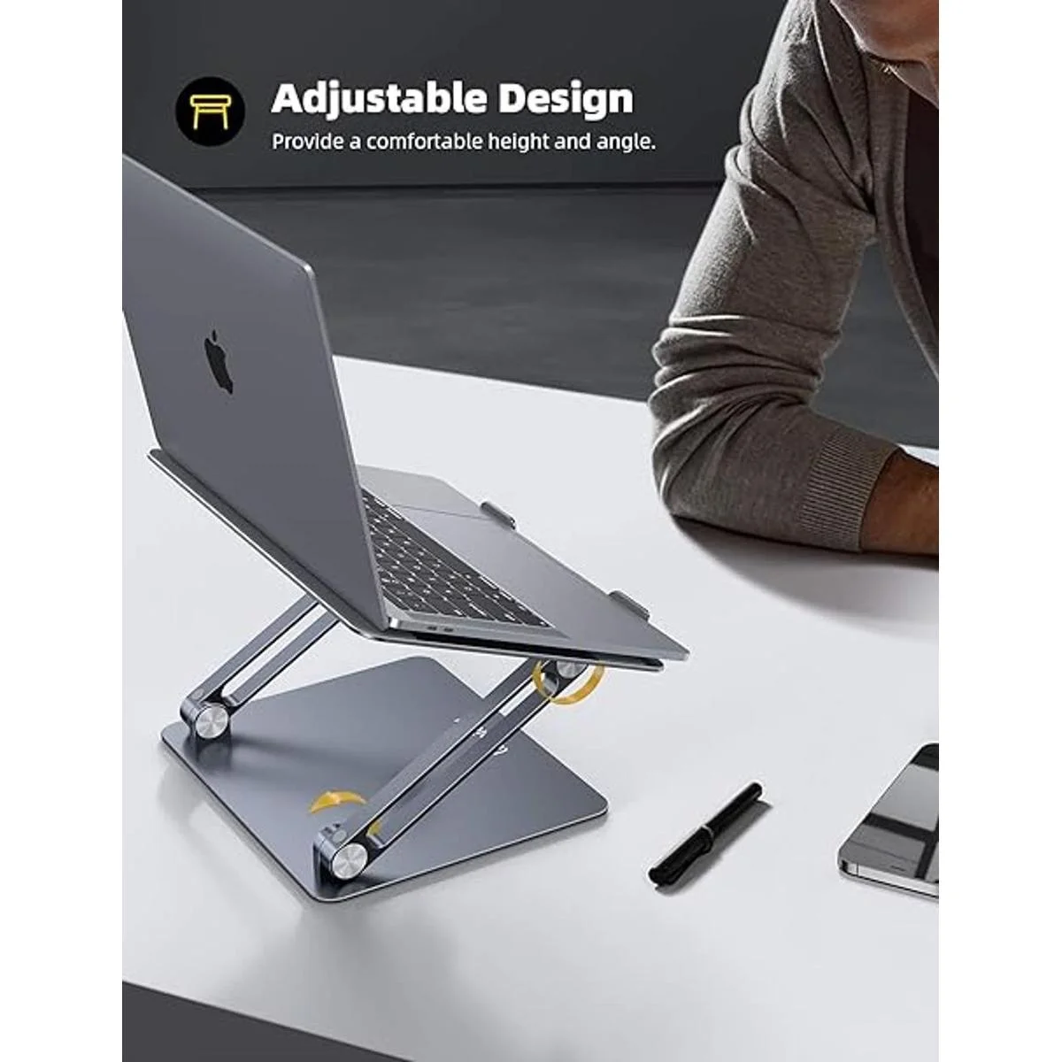 Lamicall Soporte ajustable para laptop elevador portátil_2
