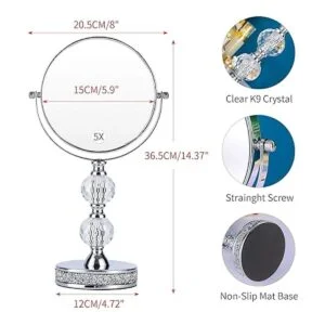 Espejo de maquillaje espejo giratorio de 360 grados_6