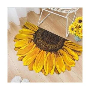 Ukeler Felpudo de interior amarillo girasol para puerta_2