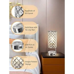 Lámpara de mesa de cristal con control táctil lámpara de_6