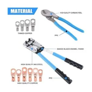 Glarks Juego de crimpadora de cable con abrazaderas y_4