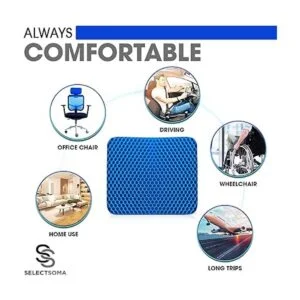 Cojín de gel morado para sentarse con funda_5