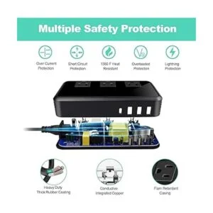 Convertidor de voltaje de 2300 W 220 V a 110 V Adaptador_3