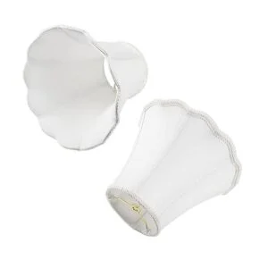 Pantalla de lámpara festoneada blanca de 5 pulgadas_5