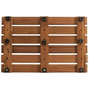 VaeFae Tapete de ducha de teca antideslizante tapete de_5