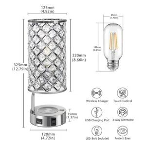 Lámpara de mesa de cristal con control táctil lámpara de_7
