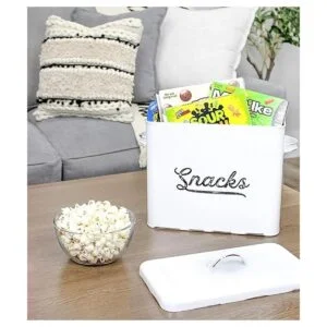 AuldHome Contenedor rústico para aperitivos de esmalte_4