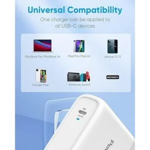 Cargador USB C PowerLot de 100 W cargador de pared rápido_5