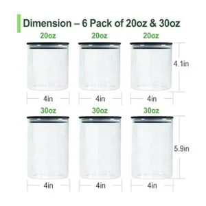 Urban Green Tarros de vidrio con tapas negras juegos de_3