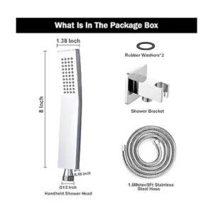 Cabezal de ducha de mano de latón kit de regadera de alta_6