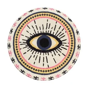 HAOCOO Tapete redondo de 4 pies con diseño contra el mal_5