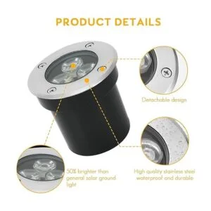 Paquete de 4 luces de 3 W 12 V bajo voltaje luces LED_3