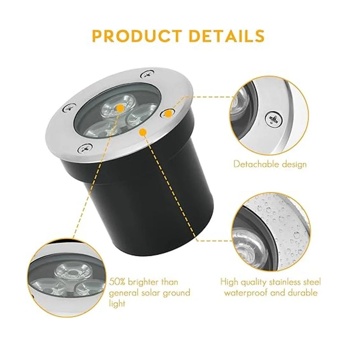 Paquete de 4 luces de 3 W 12 V bajo voltaje luces LED_3