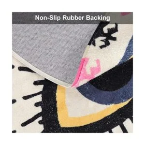 HAOCOO Tapete redondo de 4 pies con diseño contra el mal_3