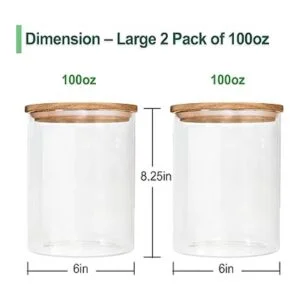 Tarros de vidrio con tapas herméticas color verde urbano_2