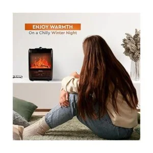 Comfort Zone CZFP1BK Mini calentador de chimenea de_4