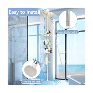 Organizador de ducha en esquina extra grueso a prueba de_6